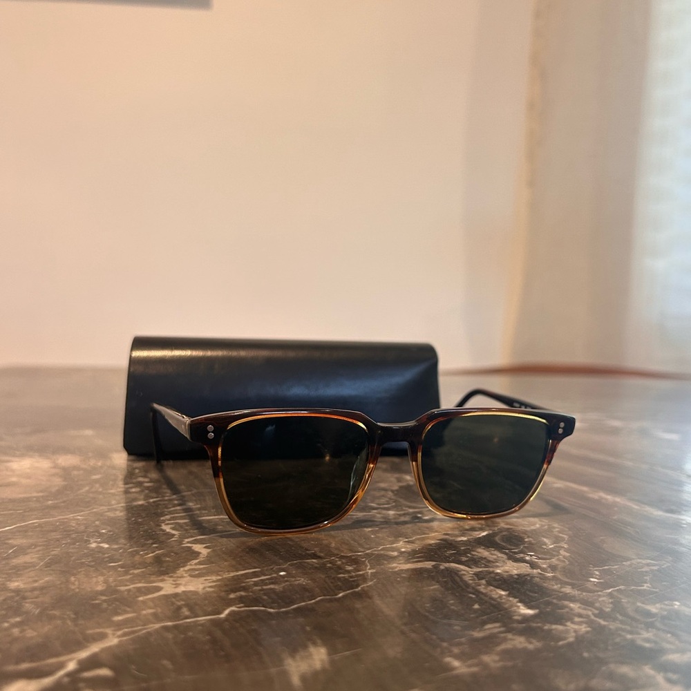 Oliver People’s Lachman Sunglasses tortoise shell frame black/brown lens.